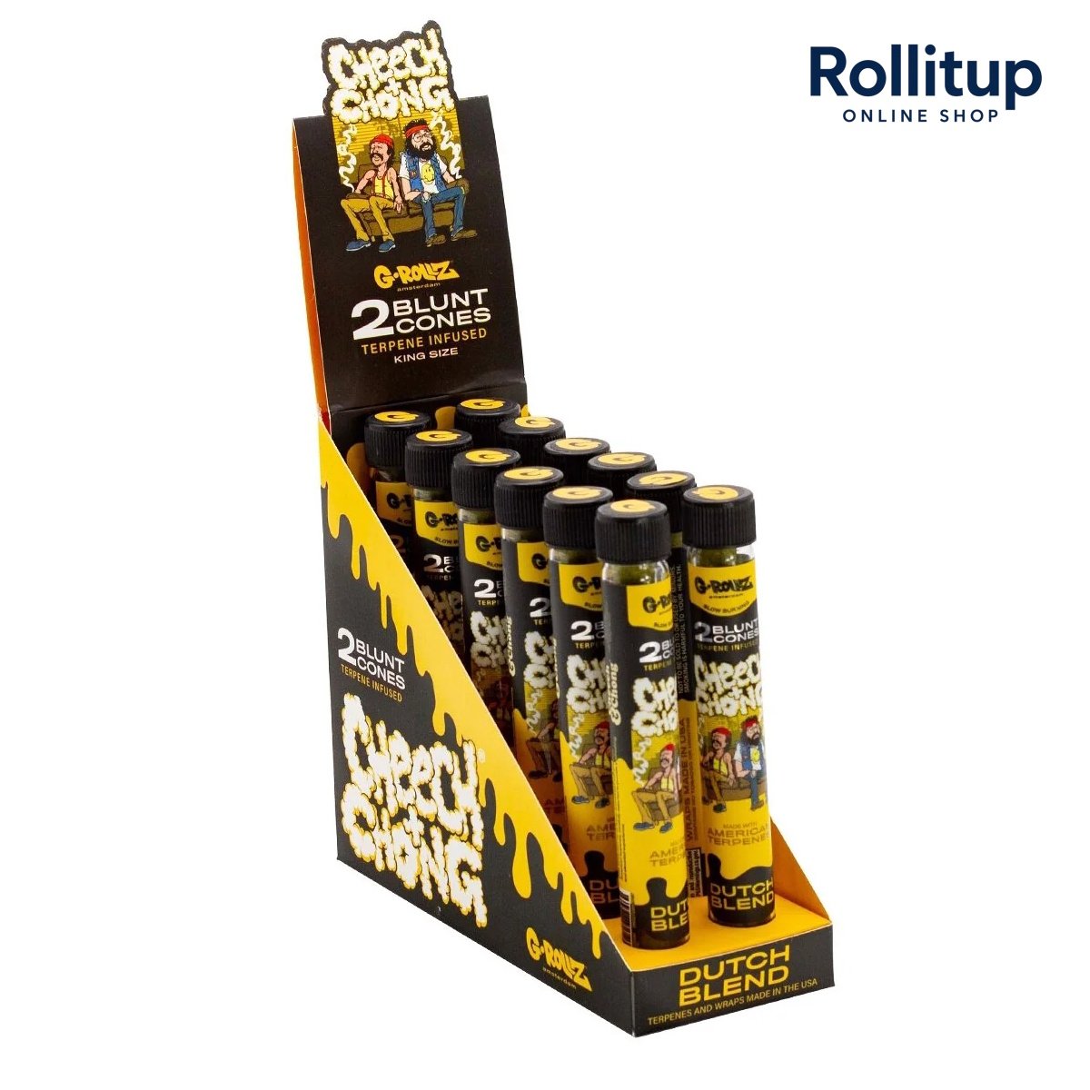 G-Rollz × Cheech & Chong 2 Blunt Cones - Dutch Blend - Image 2