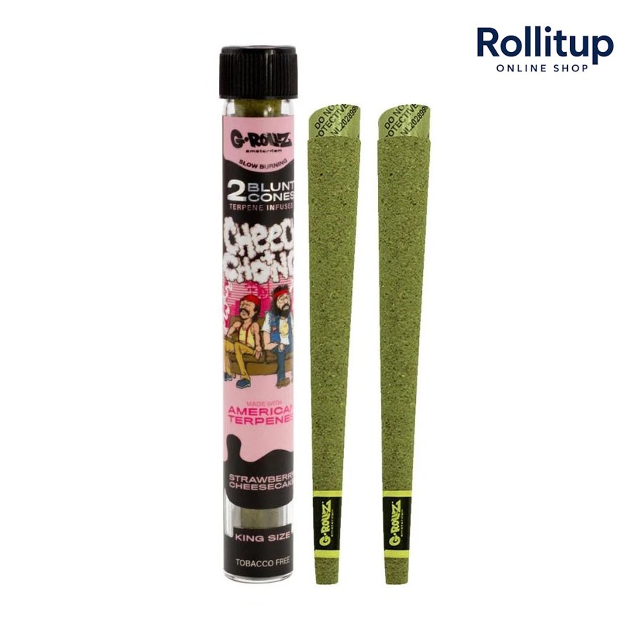 G-Rollz × Cheech & Chong 2 Blunt Cones | Strawberry Cheesecake