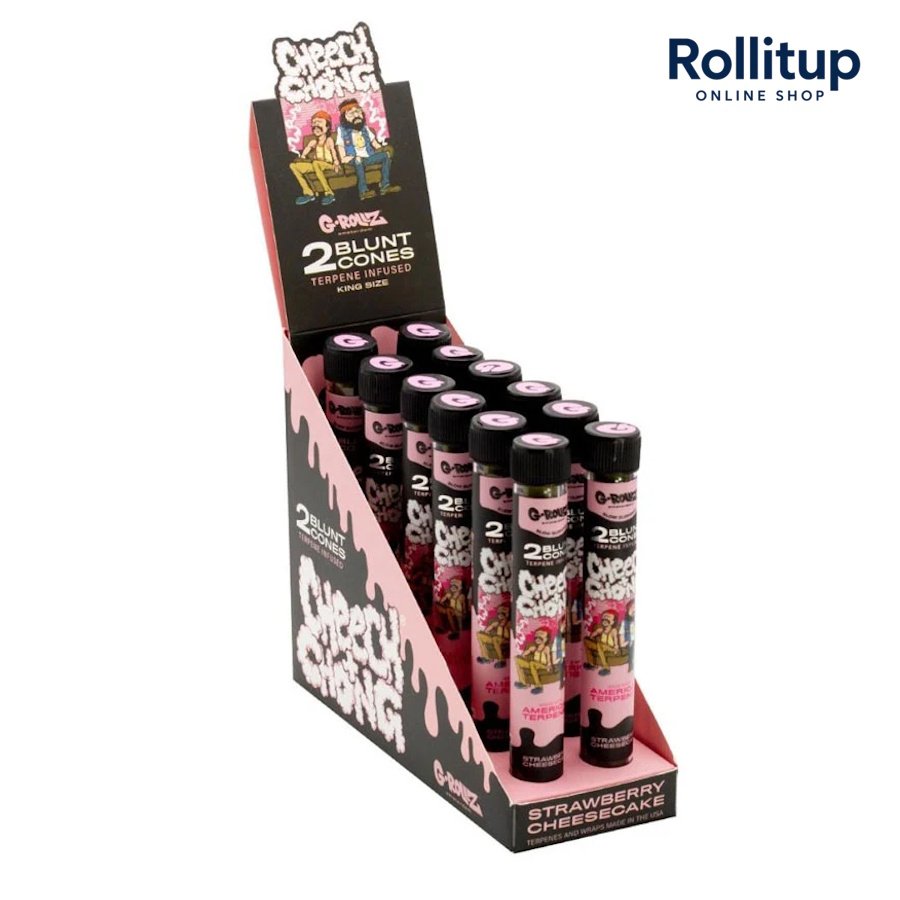 G-Rollz × Cheech & Chong 2 Blunt Cones | Strawberry Cheesecake - Image 2