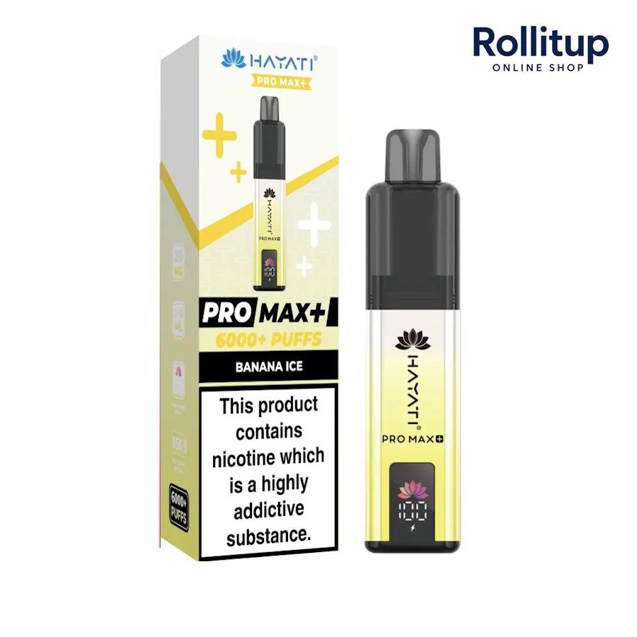 Hayati Pro Max+ | Banana Ice | 20mg | 6000+ Puffs