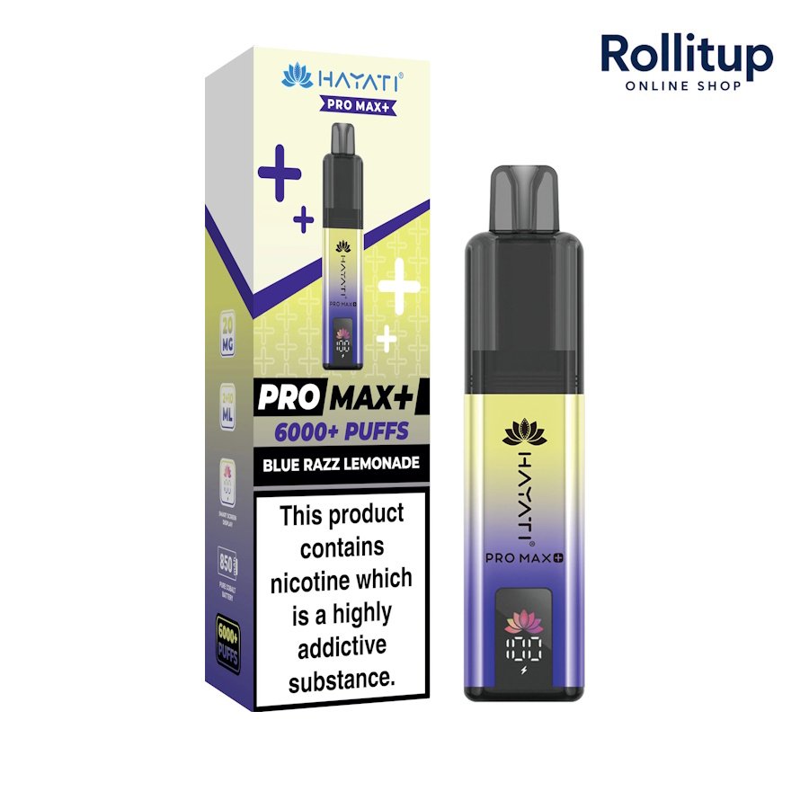 Hayati Pro Max+ | Blue Razz Lemonade | 20mg | 6000+ Puffs