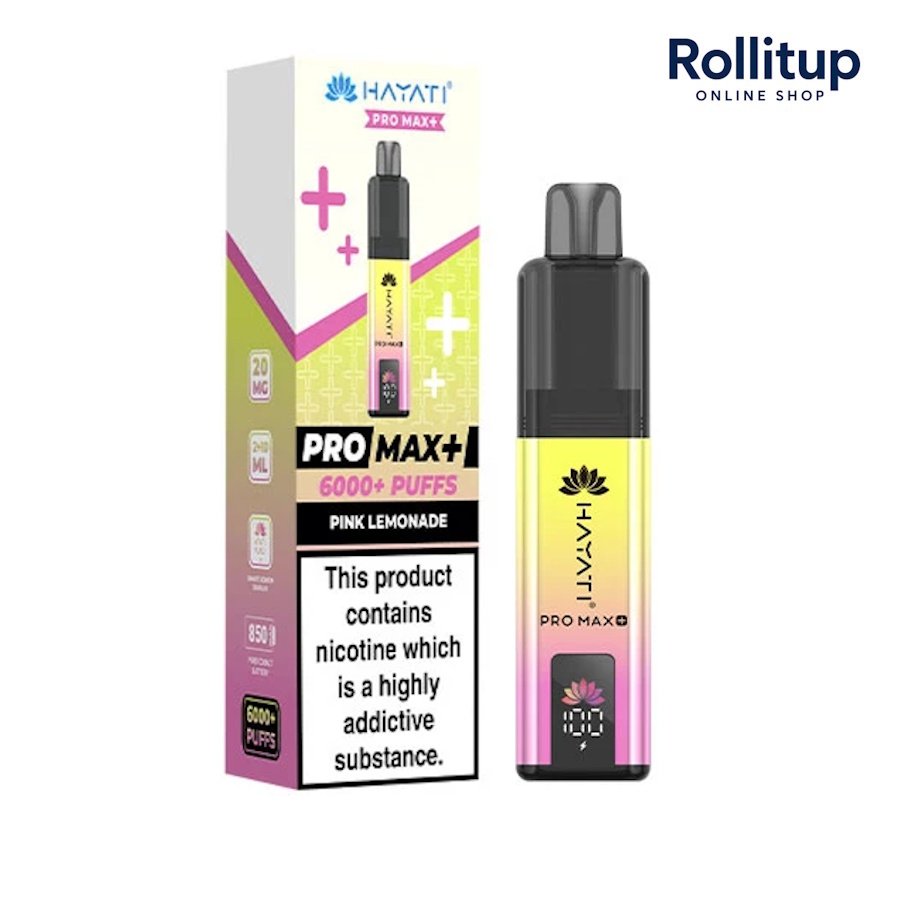 Hayati Pro Max+ | Pink Lemonade | 20mg | 6000+ Puffs