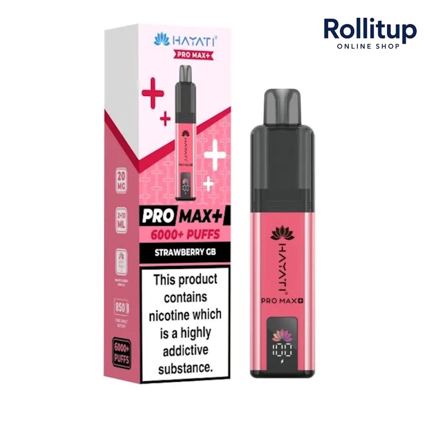 Hayati Pro Max+ | Strawberry GB | 20mg | 6000+ Puffs